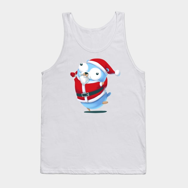 Golang Gopher Mouse Go Christmas Tank Top by clgtart